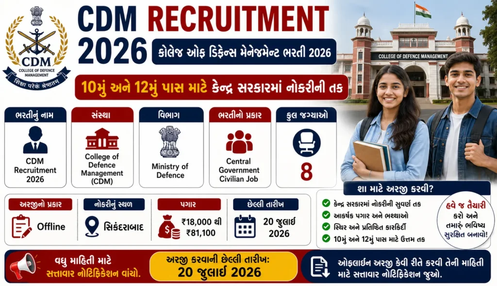 CDM Recruitment 2026